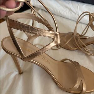 Stuart Weitzman Metallic Gold Heels